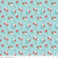 Floral in Aqua