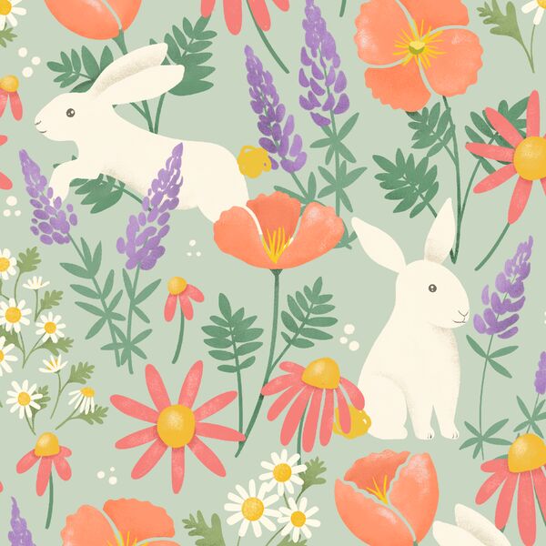 Large Bunny Garden in Meadow