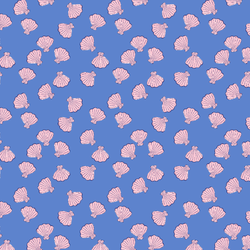 Scallop Sea Shell in Azure