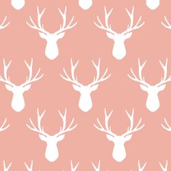 Stag Silhouette in Peony
