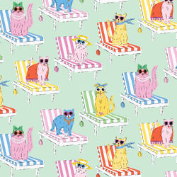 Feline Fine in Mint Multi