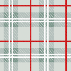 Tartan in Mist and Red