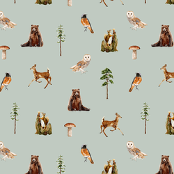 Wild Fauna in Misty Green