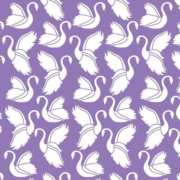 Swan Silhouette in Amethyst