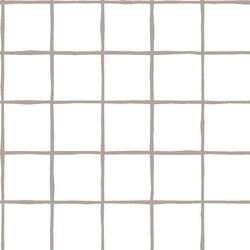 Windowpane in Taupe on White