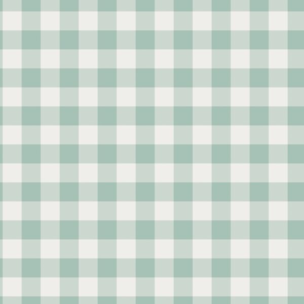 Gingham in Aqua Spring