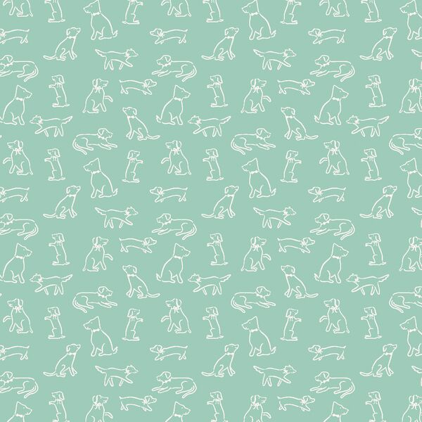Playful Pups in Celadon