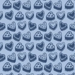 Heart Cakes in True Blue