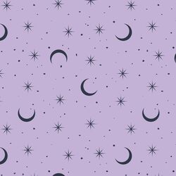 Small Moon and Stars in Lilac