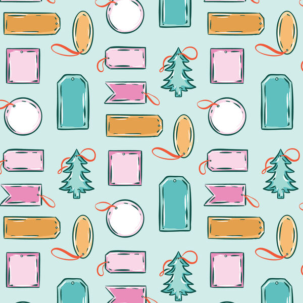 Christmas Tags in Turquoise