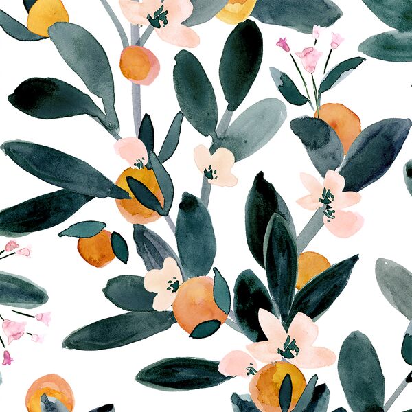 Clementine Blossoms in White