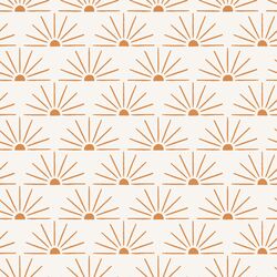 Retro Suns in Golden Brown on White Sand