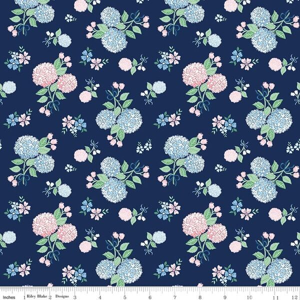 Hydrangeas in Navy