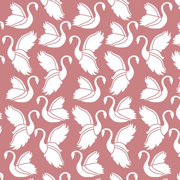 Swan Silhouette in Berry