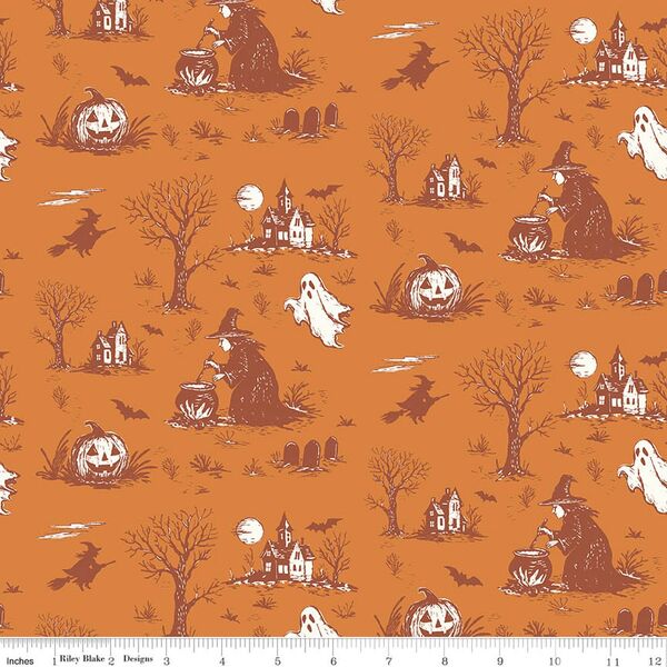 Halloween Toile in Orange