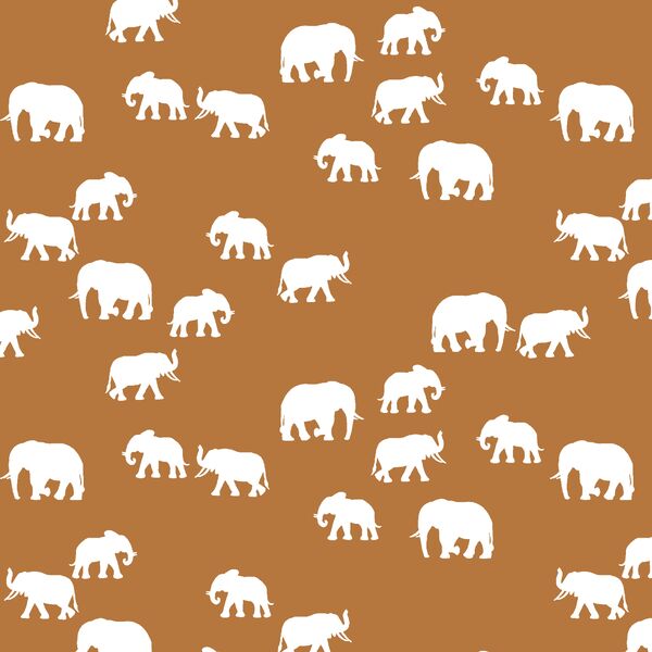 Elephant Silhouette in Ginger