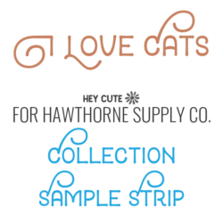 I Love Cats Sample Strip