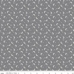 Moon and Stars in Gray