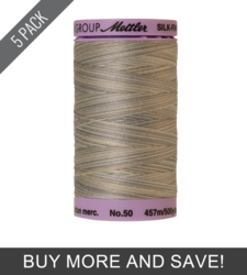 Dove Grey (9085-9860) - Silk Finish Cotton Multi 50wt - 500 Yards (5 Pack)