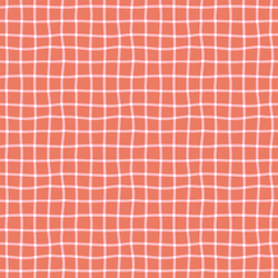 Wavy Gingham in Coral