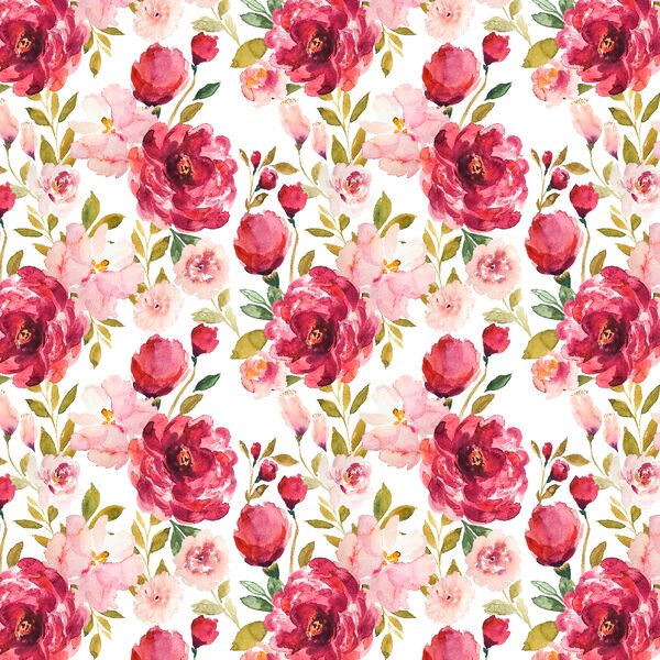 Little Peonies in Cranberry