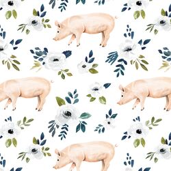 Garden Pigs in White