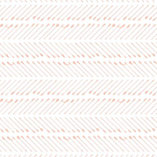 Chevron Arrows in Vintage Rose on White