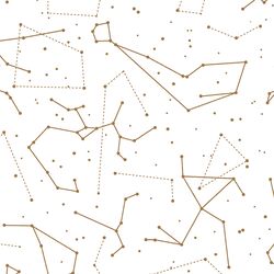 Star Charts in Ochre on White