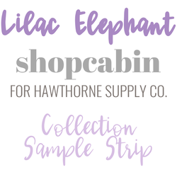 Lilac Elephant Sample Strip