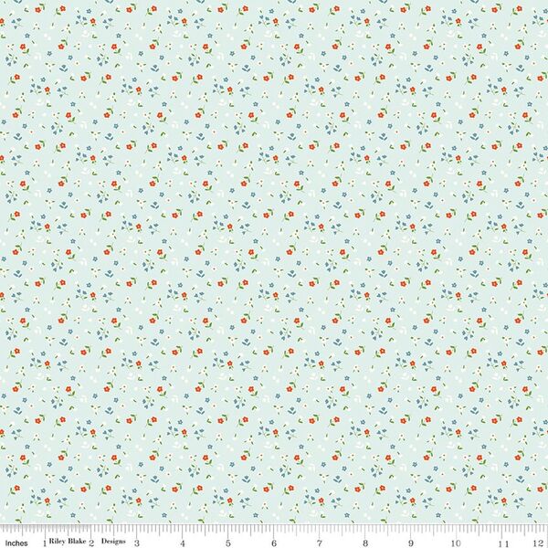 Flowers in Bleached Denim
