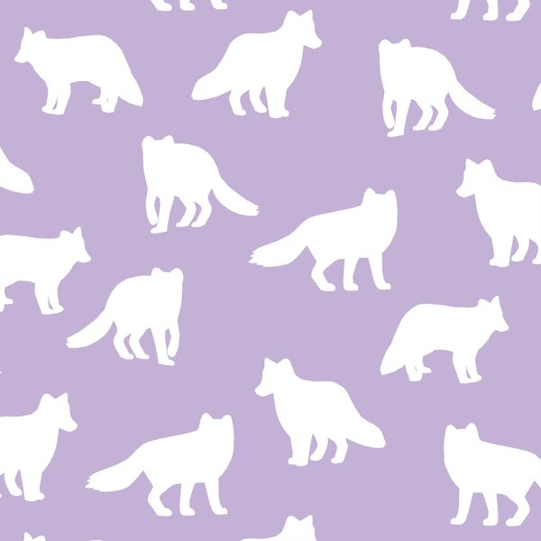 Fox Silhouette in Lilac