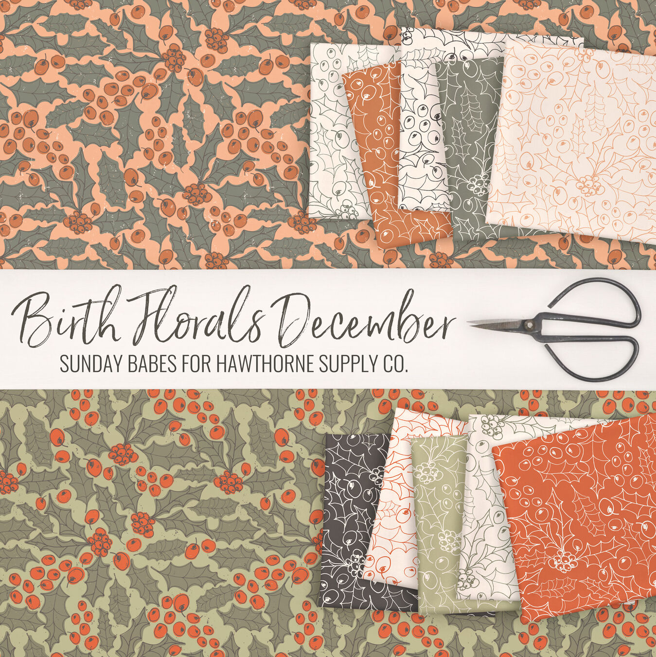 Birth Florals December Poster Image