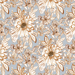 Ethereal Sunflowers in Light Slate