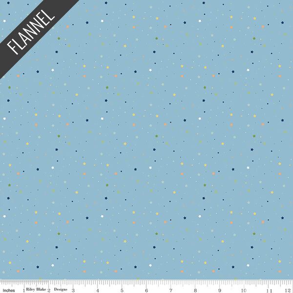 Stars Flannel in Blue