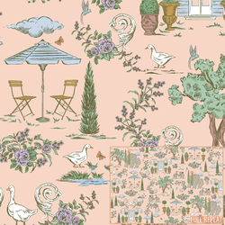 Afternoon in Provence in Pink Sunset