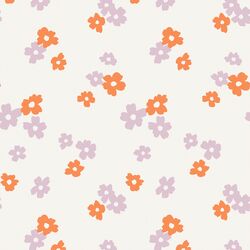 Large Fleur-fetti in Tangerine and Pastel Lilac