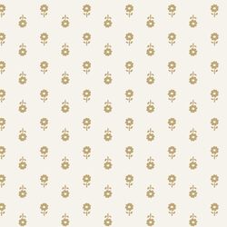 Folk Daisy Blockprint in Golden Olive