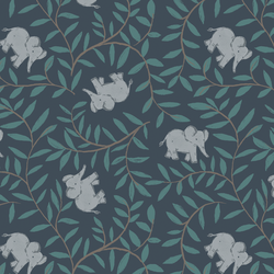 Elephant Garden in Navy