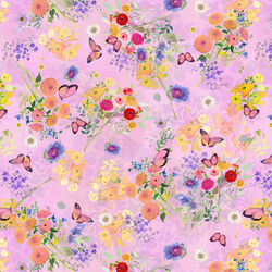 Butterfly Garden in Pink