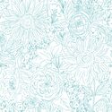 Paperie in Sea Green on White
