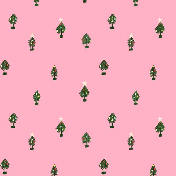 Christmas Trees in Candy Pink