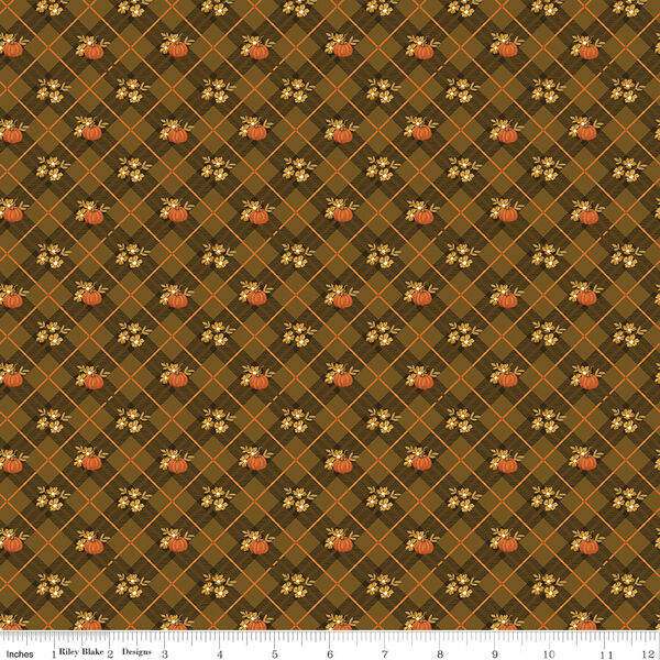 Pumpkin Plaid in Suede
