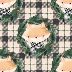 Fox on Tartan Plaid in Sweet