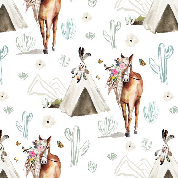 Floral Horse in Free Spirit