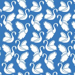 Swan Silhouette in Cerulean