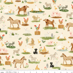 Animals On The Farm in Cream