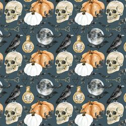 Small Halloween Icons in Midnight Blue