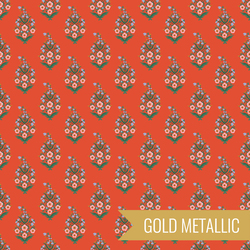 Paisley in Red Metallic