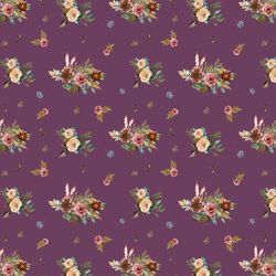 Small Fall Floral in Plum
