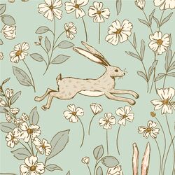 Large Hares in Spring Green